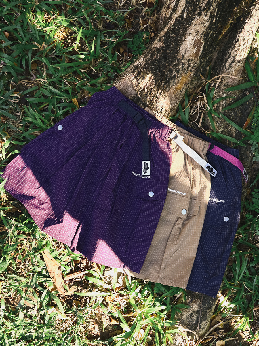 女童春季格紋口袋半身裙