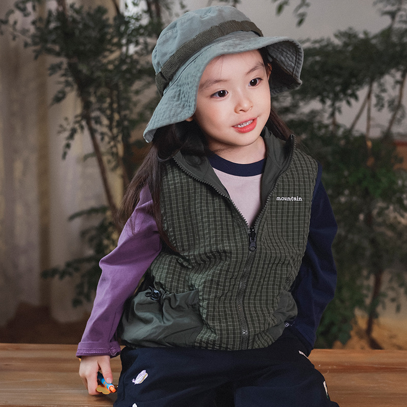 兒童兩面穿戶外工裝背心