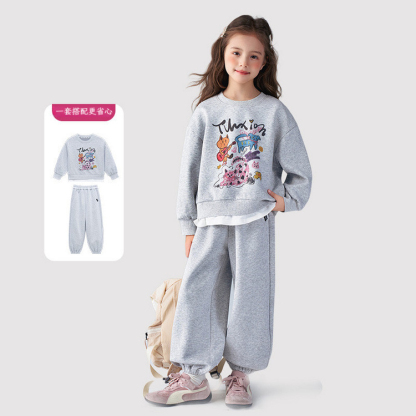 春季女童衛衣休閒褲兩件套