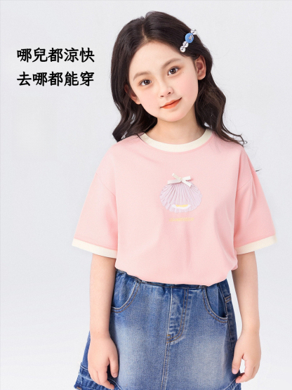 女童抑菌冰淇淋T恤