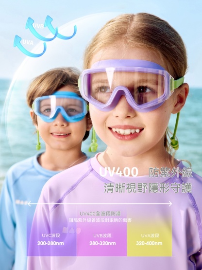 兒童防水防霧大框護目眼鏡