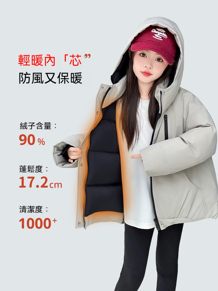 女童工裝三防羽絨服