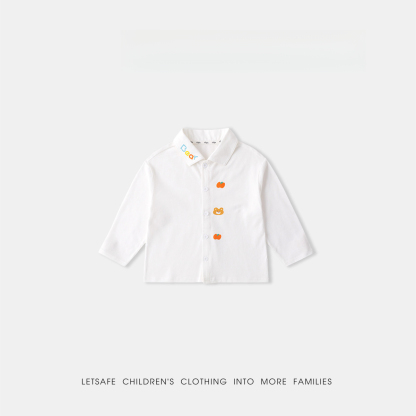 兒童春季卡通萌趣白色襯衫