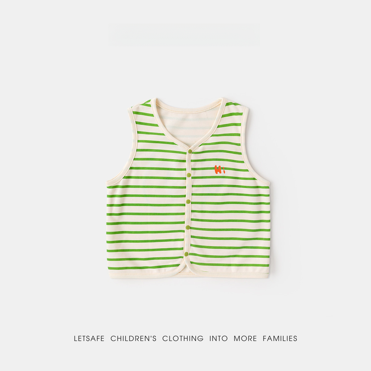 兒童春秋季彩色條紋馬甲背心