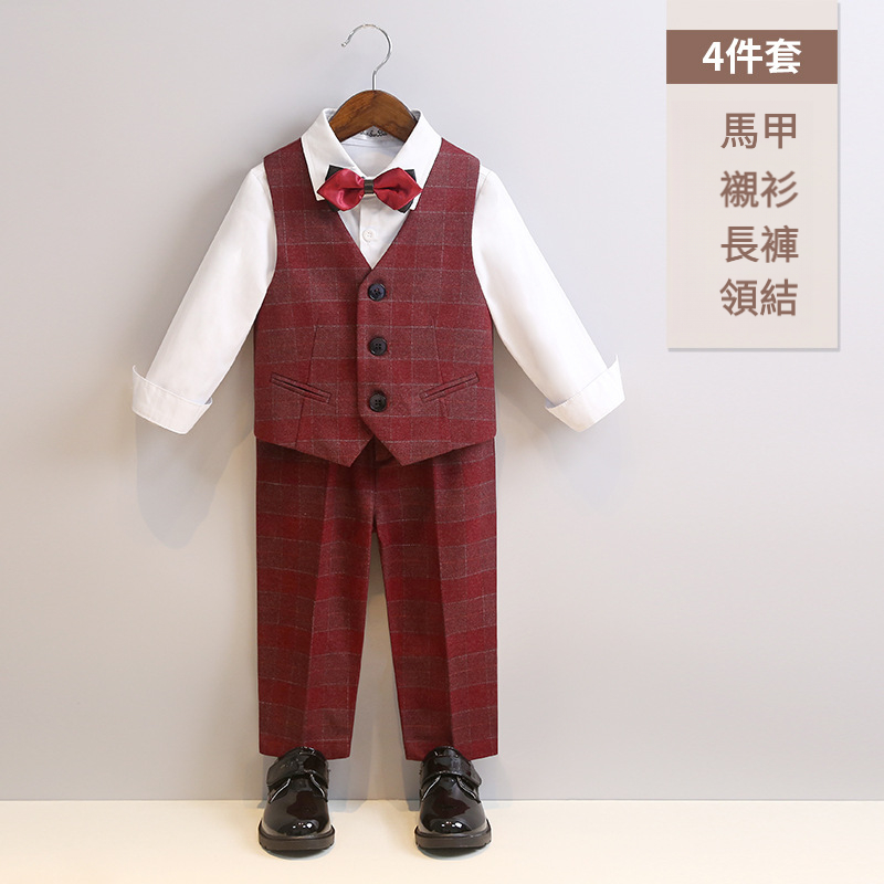 男童春秋英倫西裝套裝