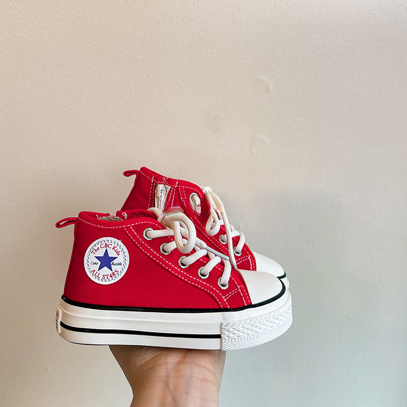 兒童高幫帆布鞋