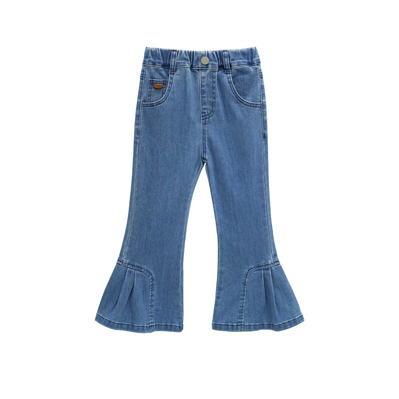 男童女童春秋韓版甜美時尚喇叭褲