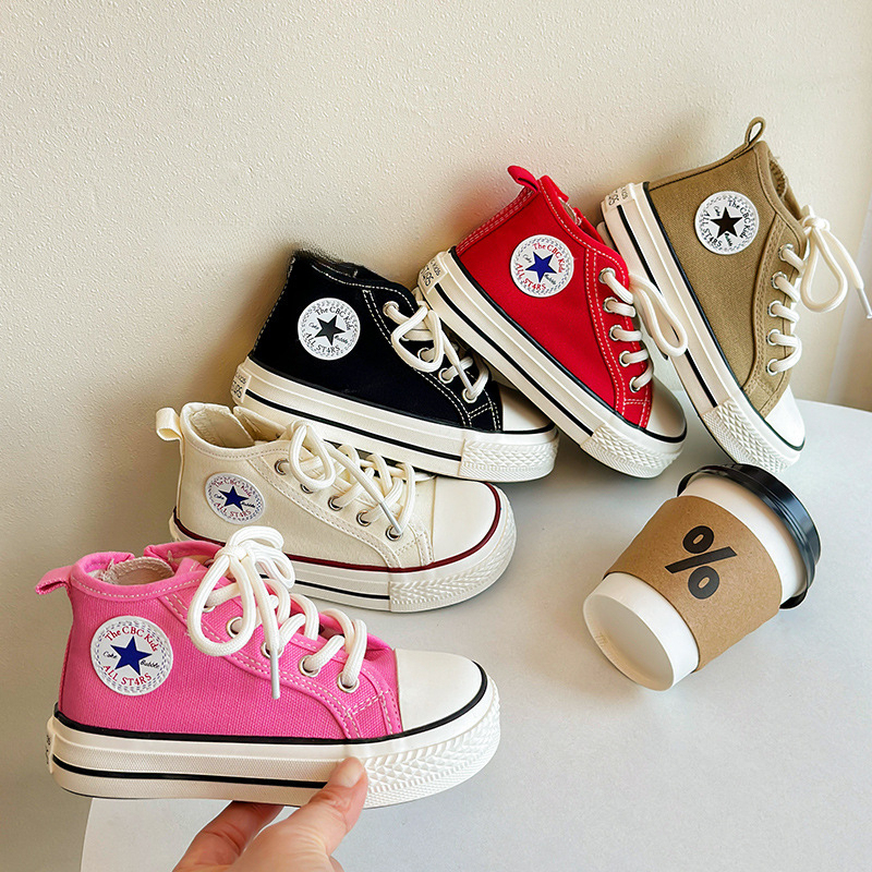 兒童高幫帆布鞋