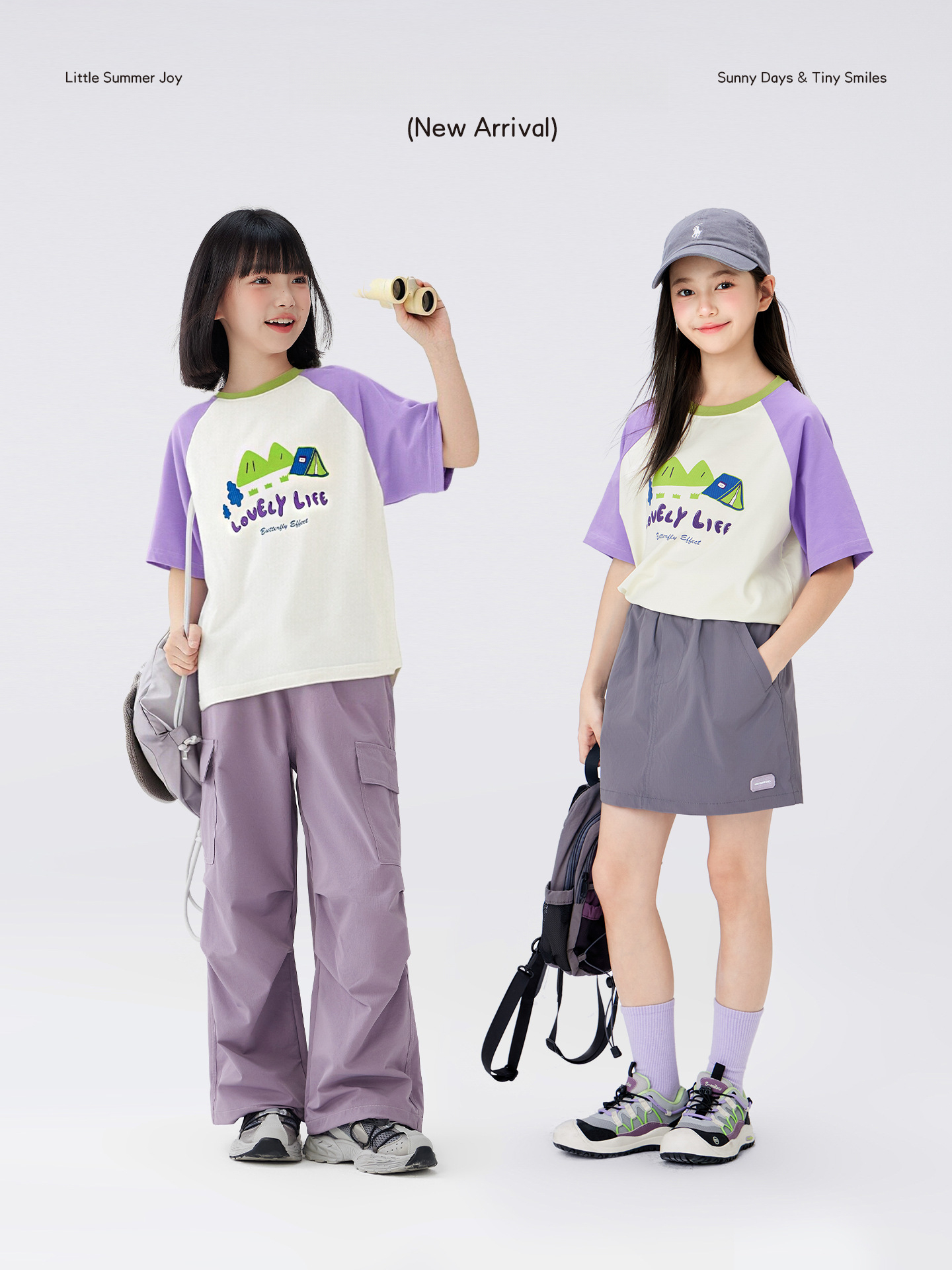 女童夏季涼感露營短T