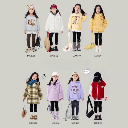 女童冬季加絨打底褲