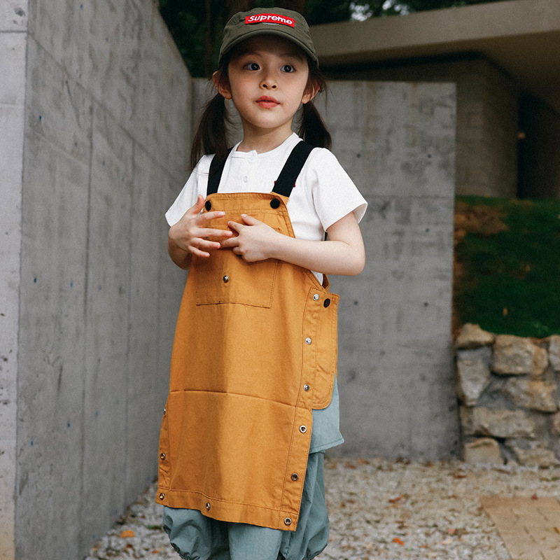 兒童日系工裝兩穿坎肩馬甲