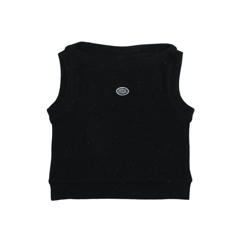 兒童休閒修身圓領背心無袖坎肩