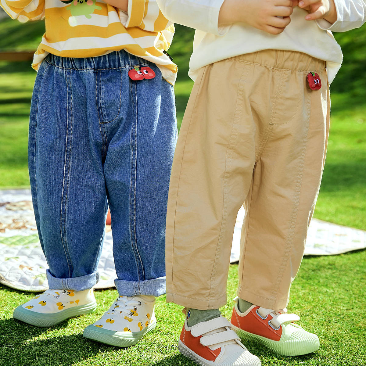 寶寶牛仔褲春款兒童休閒長褲女童時尚褲子