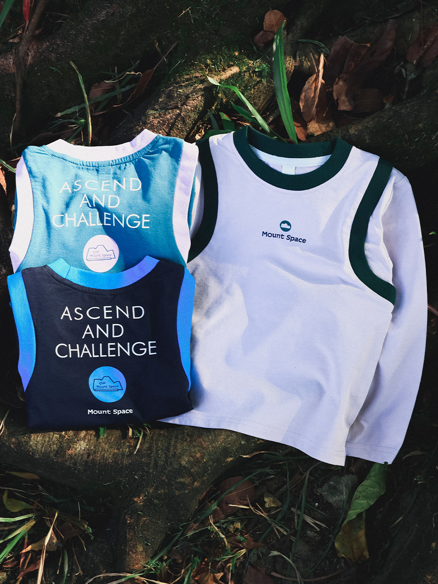 親子裝女童春季假兩件修身長袖打底衫T恤