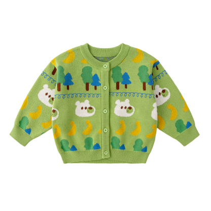 兒童春季針織開衫外套