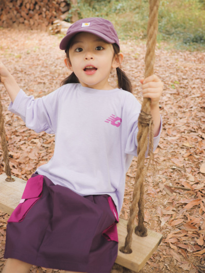 山系戶外兒童速乾T恤露營風長袖彩棉