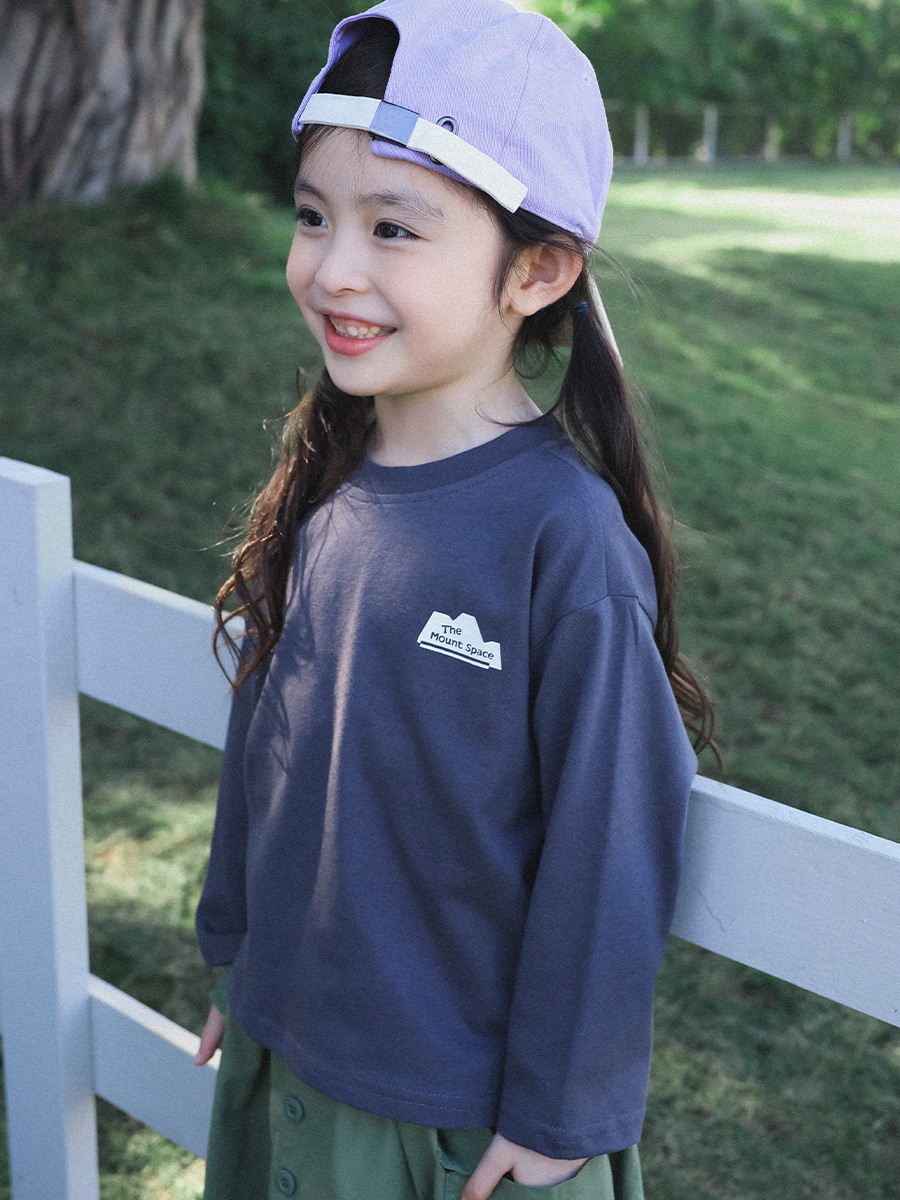 女童春季純棉圓領長袖柔軟打底衫T恤