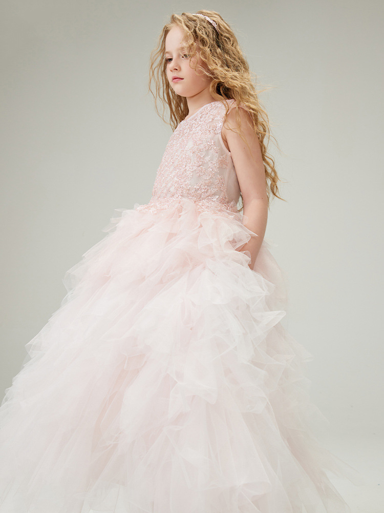 女童粉色蓬蓬裙公主裙