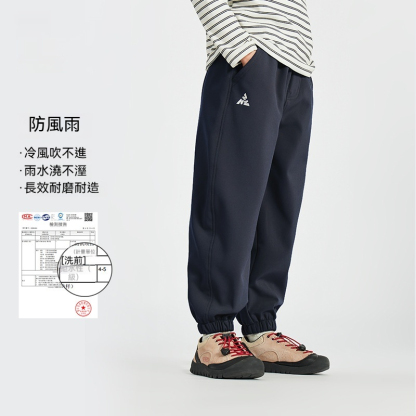 男童三防加絨軟殼滑雪褲