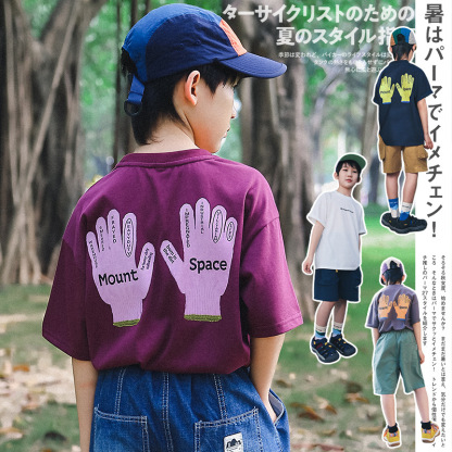 男童夏季純棉卡通印花短袖