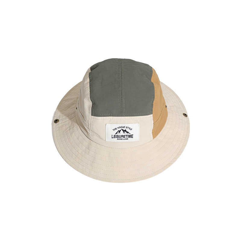 亲子兒童親子春季大帽簷撞色速乾防曬漁夫帽