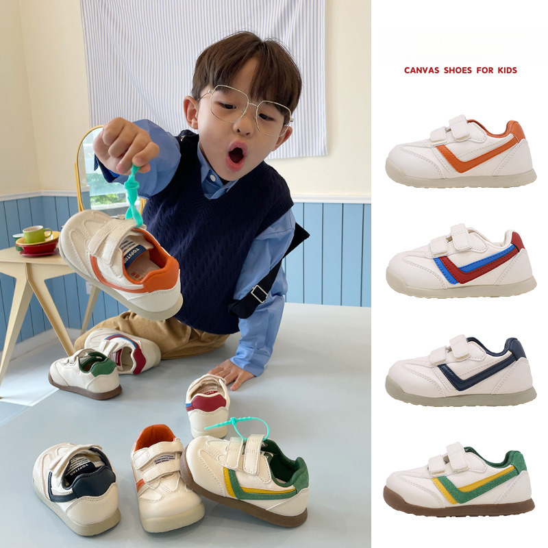 兒童春季軟底小白鞋