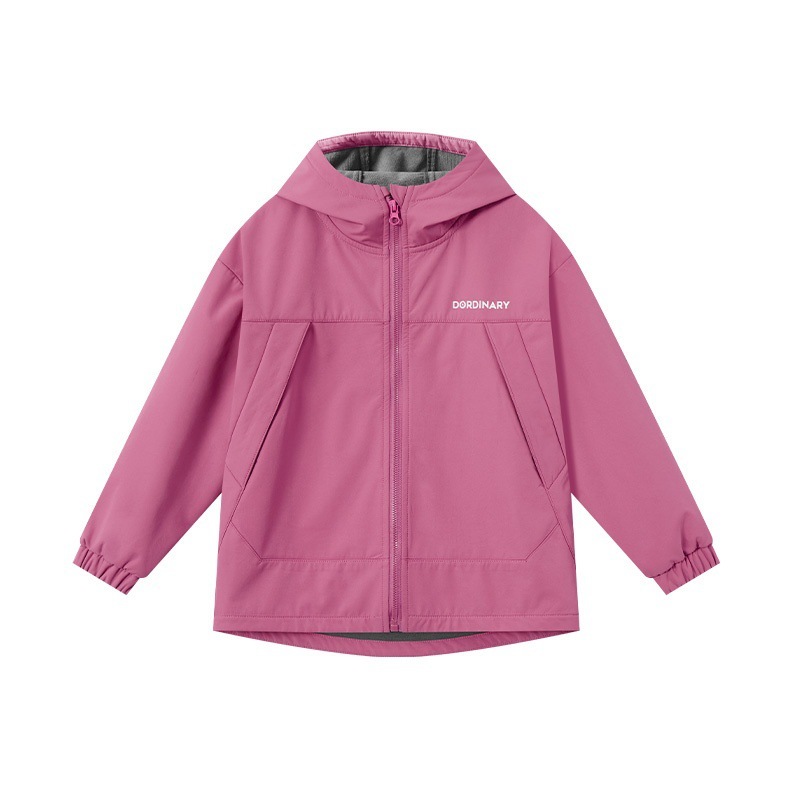 男童春秋款戶外防潑水軟殼服