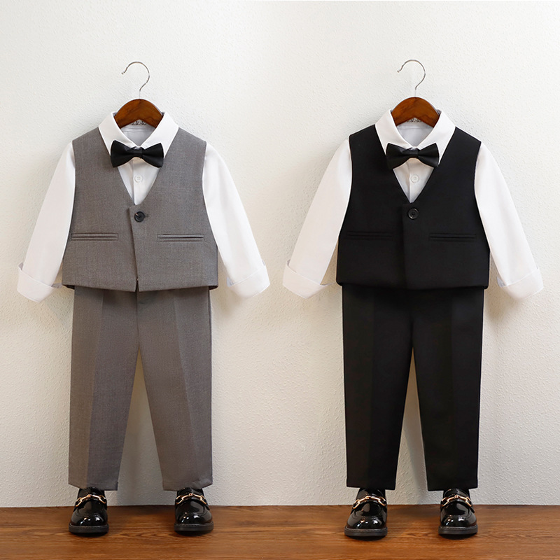 兒童新款春季英倫馬甲套裝