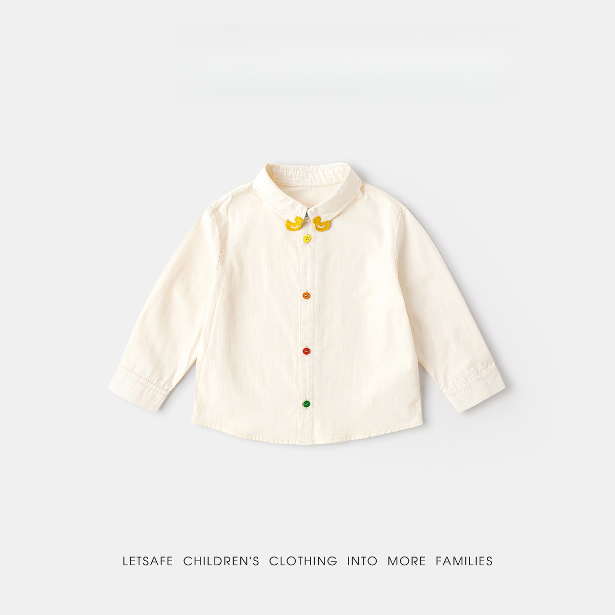 100%棉兒童春季萌趣卡通長袖襯衫