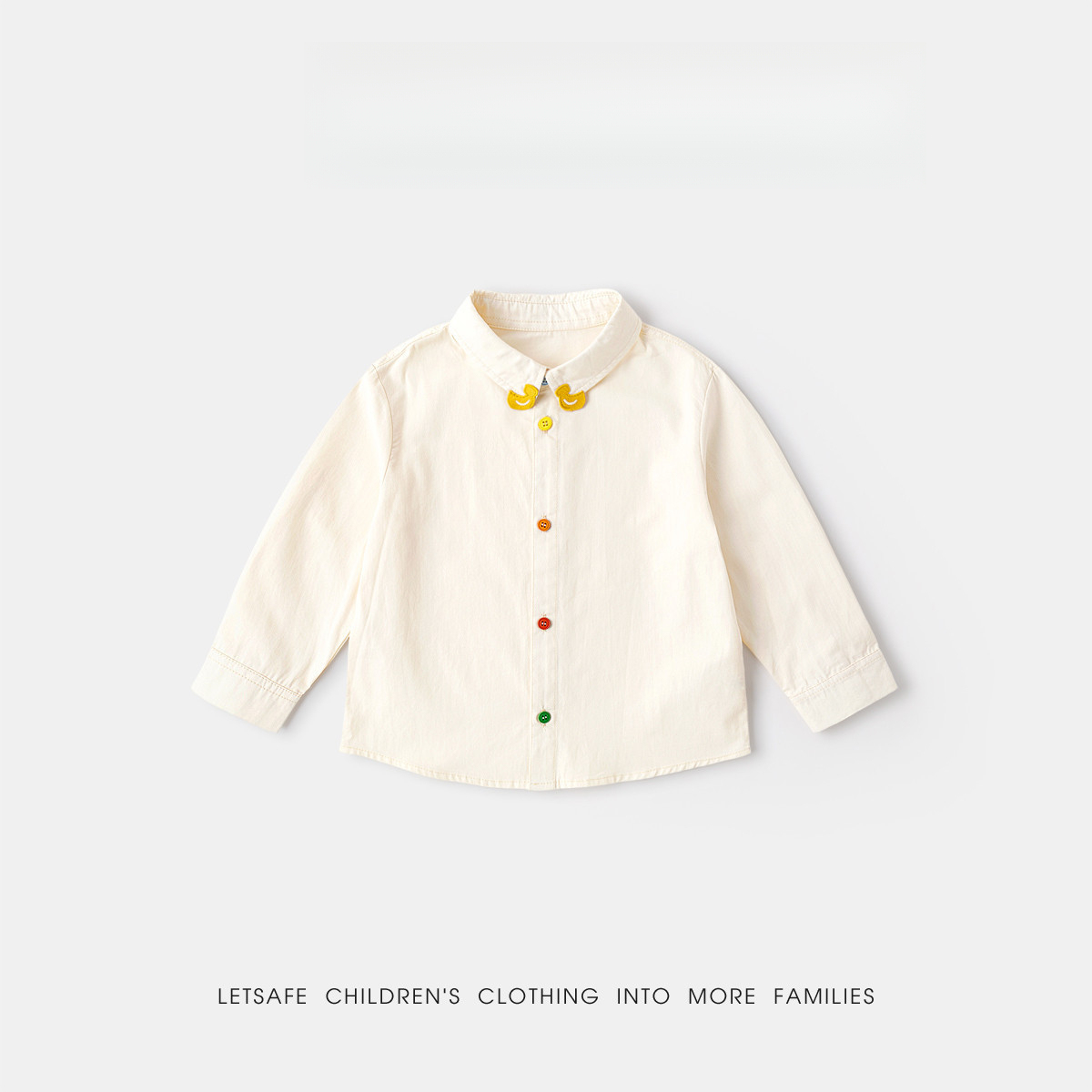 100%棉兒童春季萌趣卡通長袖襯衫