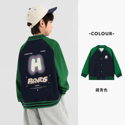 春秋男童休閒棒球服