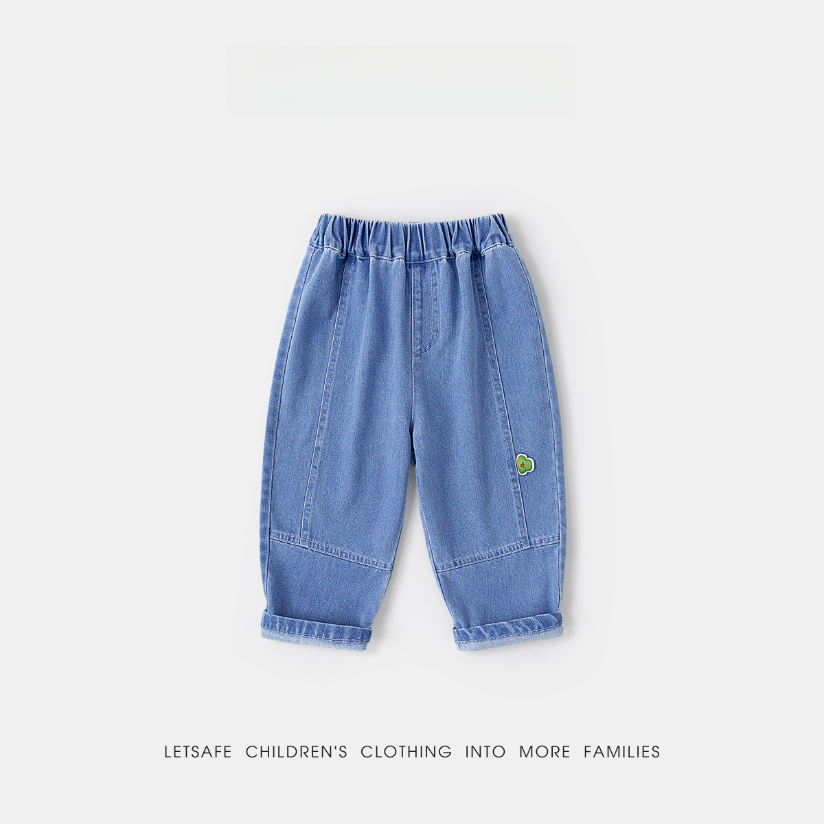 春季男童童趣軟牛仔褲