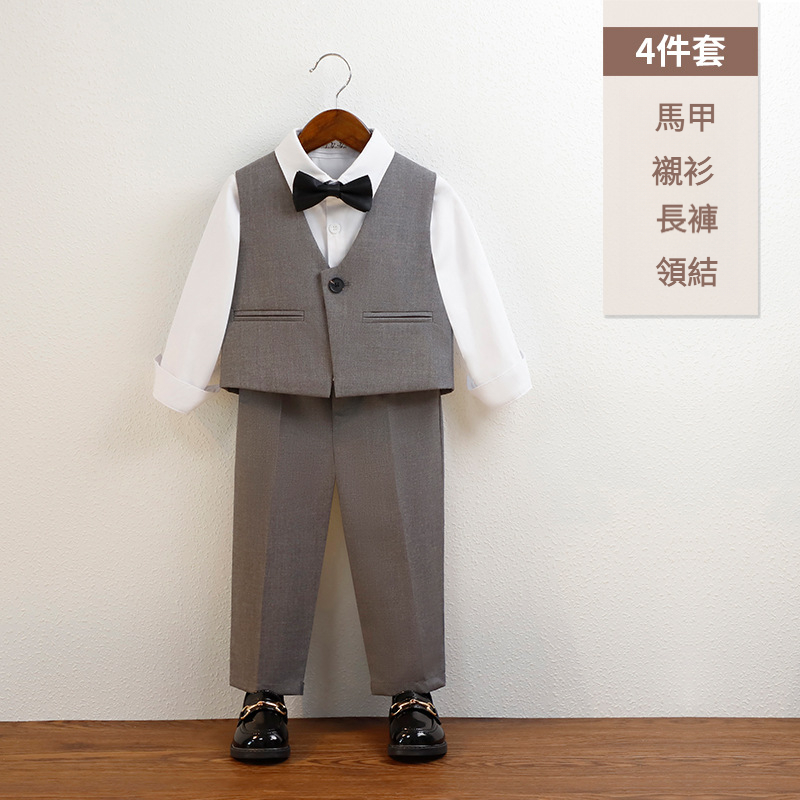 兒童新款春季英倫馬甲套裝