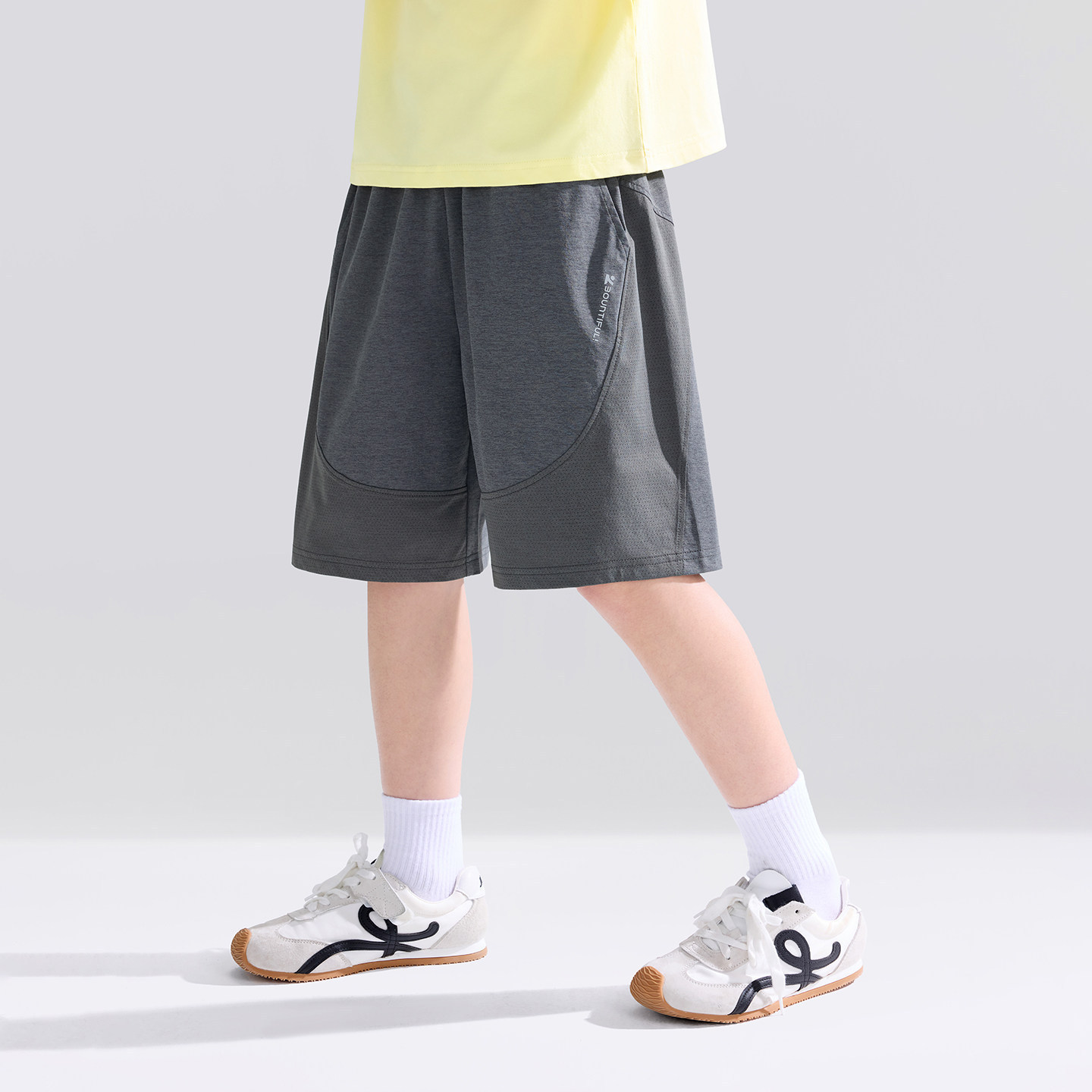 男童宣紙速乾涼感防曬網眼五分褲