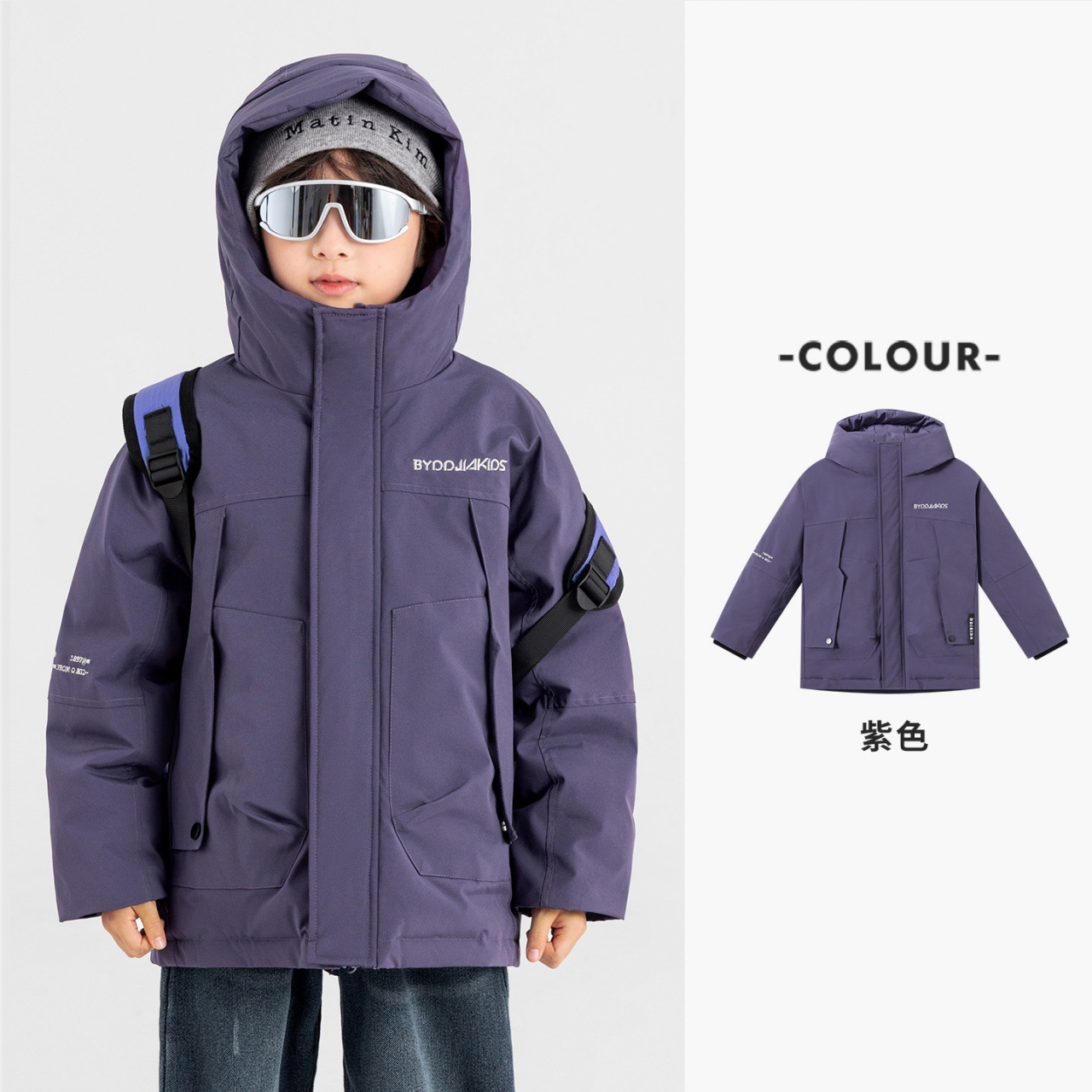 男童派克冬季三防羽絨服