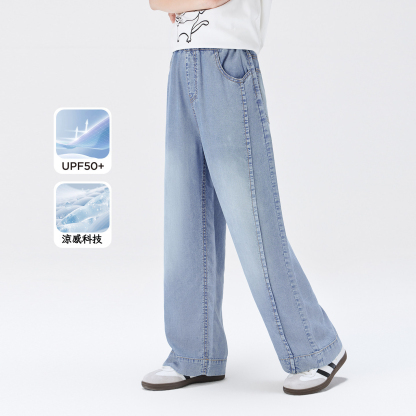 女童夏季萊賽爾天絲牛仔褲