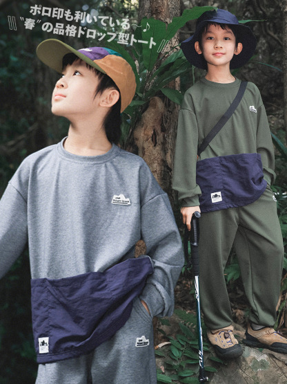 男童春季戶外運動長袖長褲套裝