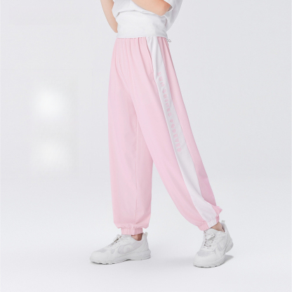 女童夏季撞色字母印花束腳褲