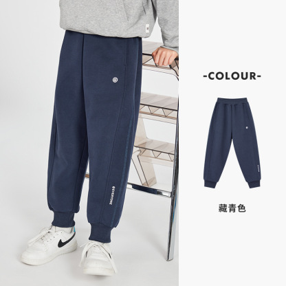 男童休閑衛褲校園跑步褲