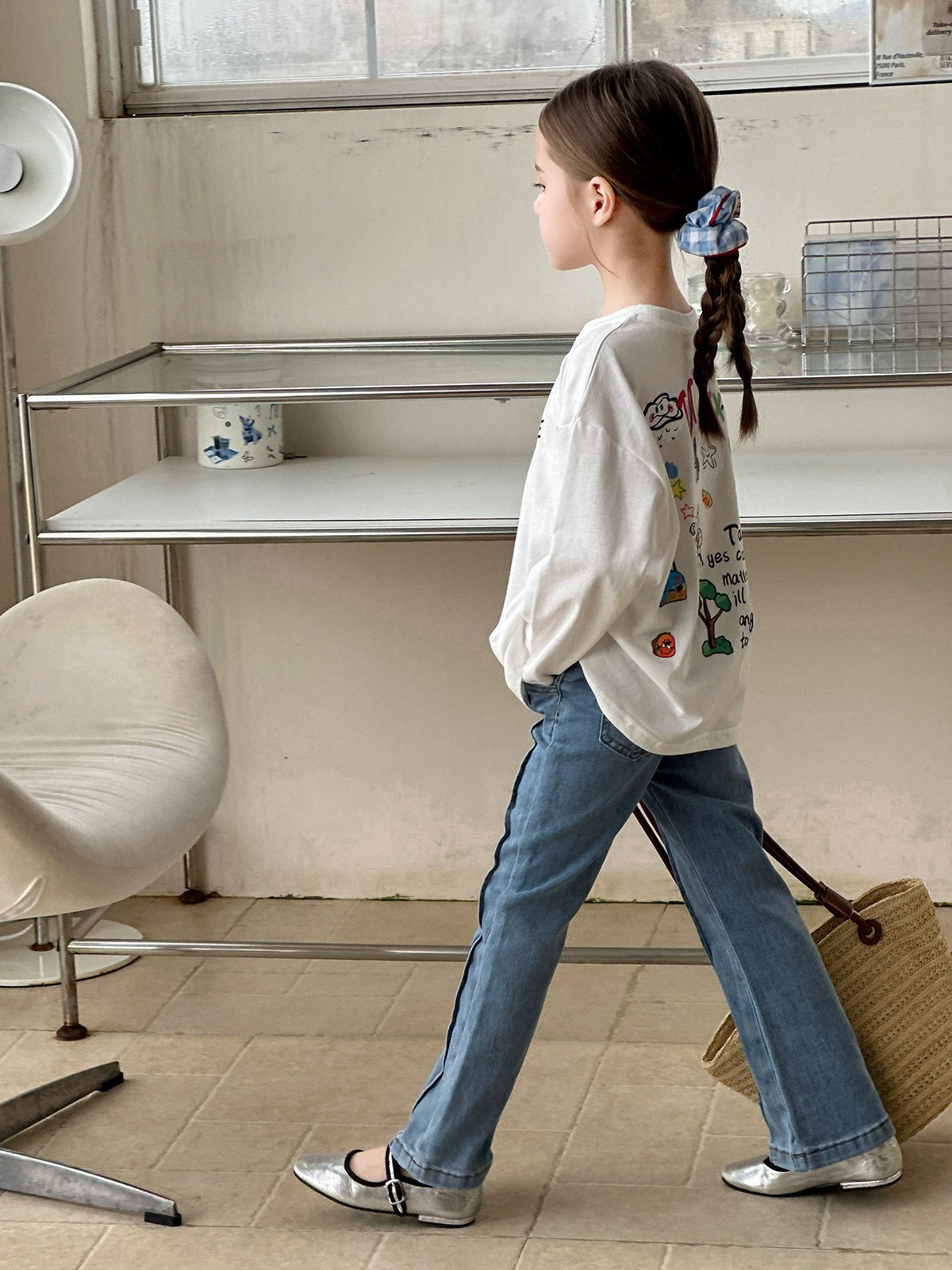 春季女童設計感經典微喇褲