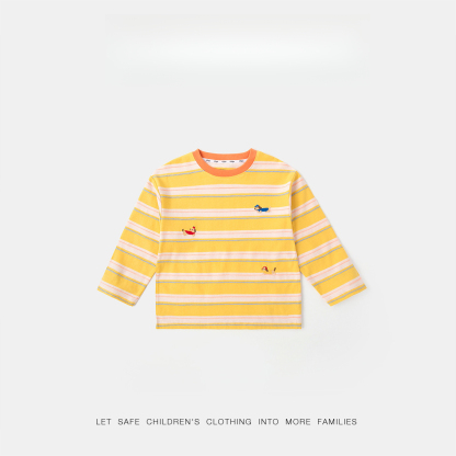 春季童裝長袖條紋T賉
