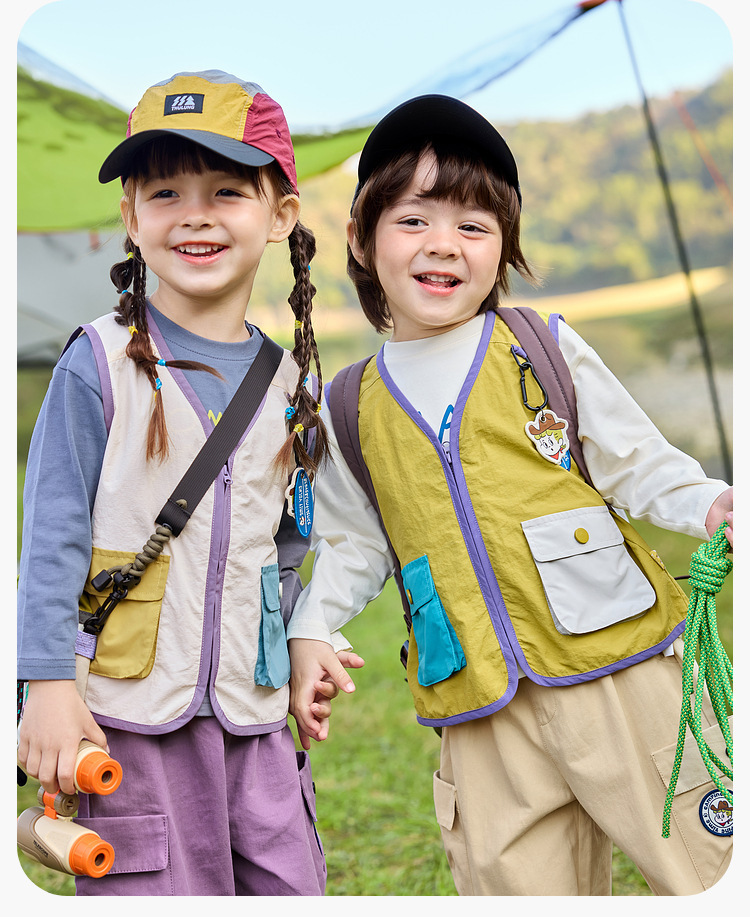 兒童工裝馬甲春季套裝