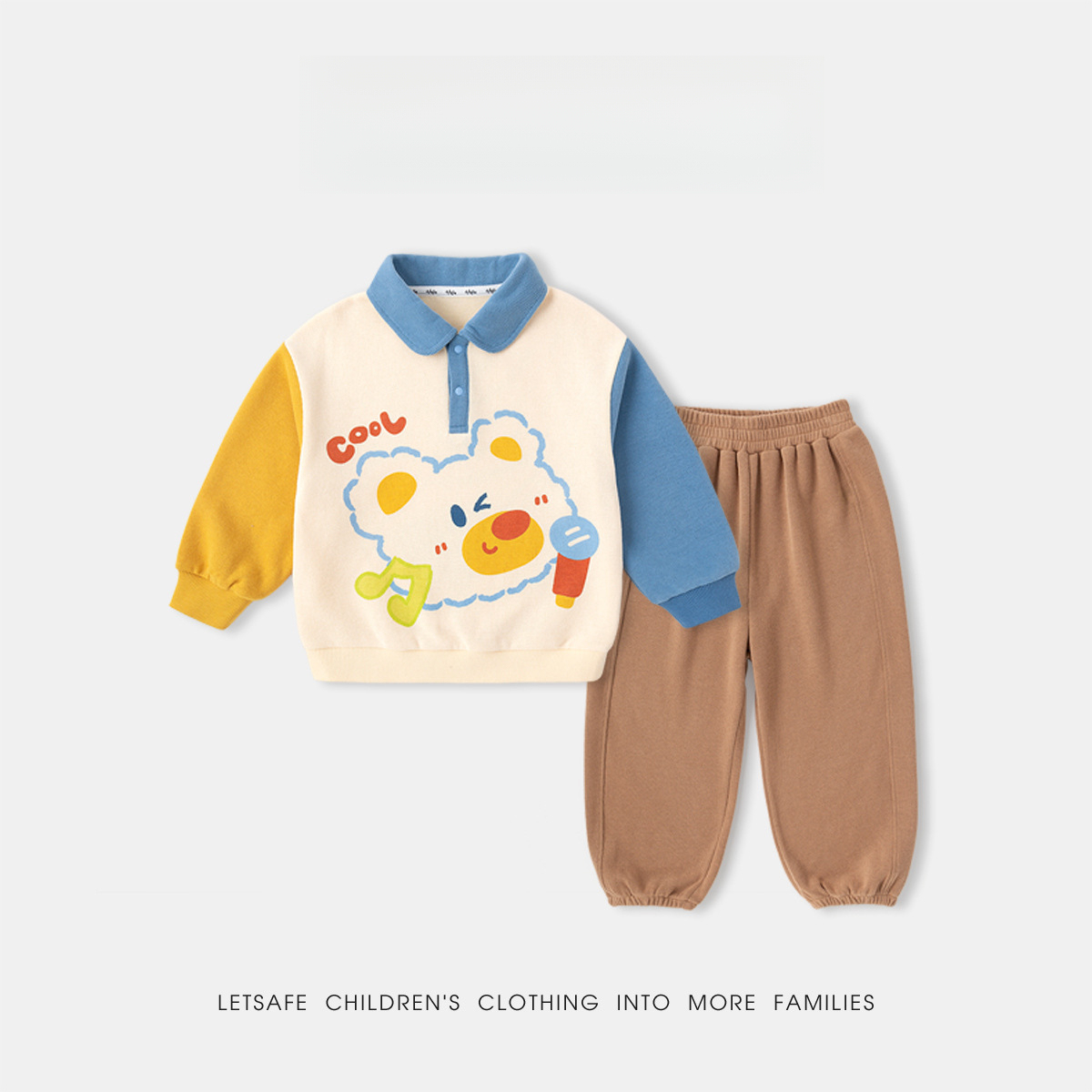 春季兒童多巴胺polo衛衣衛褲套裝