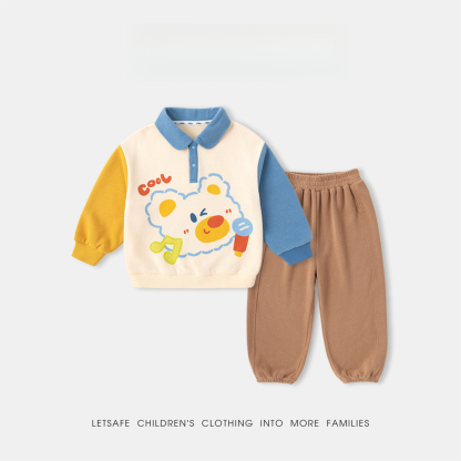 春季兒童多巴胺polo衛衣衛褲套裝