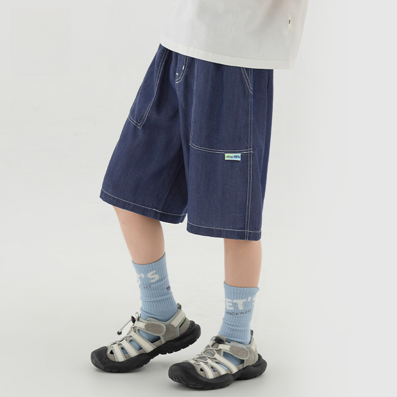 男童夏季萊賽爾防牛仔短褲