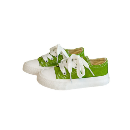 韓版糖果色兒童春秋帆布鞋