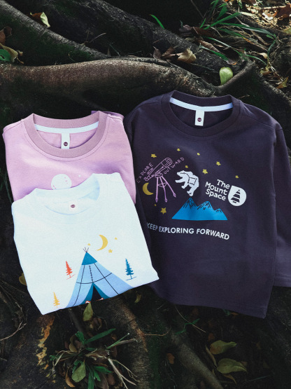 中大童女童春季戶外圓領長袖T恤打底衫