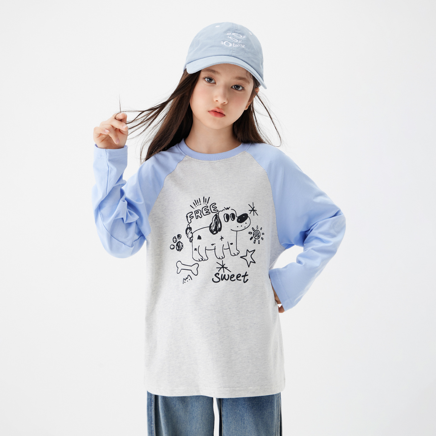 秋季女童純棉長袖T恤