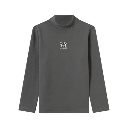 男童半高領冬季內搭長袖T恤