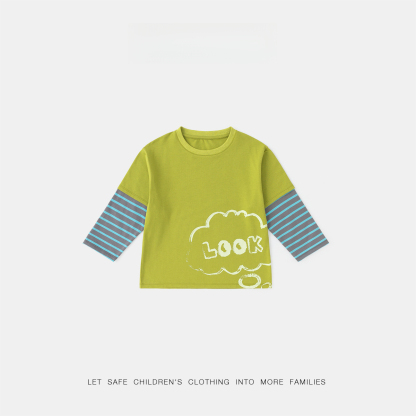 兒童假兩件秋季長袖